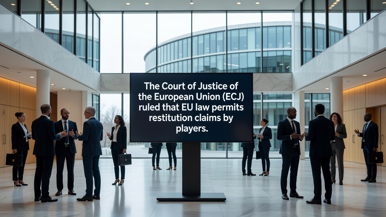 Symbolische Abbildung von Verhandlungen am Europäischen Gerichtshof zu Glücksspielregulierungen